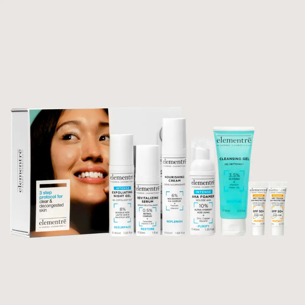 3 Step Protocol for Clear & Decongested Skin elementrē