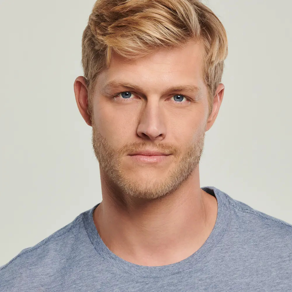 Man with fair skin tone wearing Sunforgettable® Total Protection™ Sport Stick SPF 50 || all